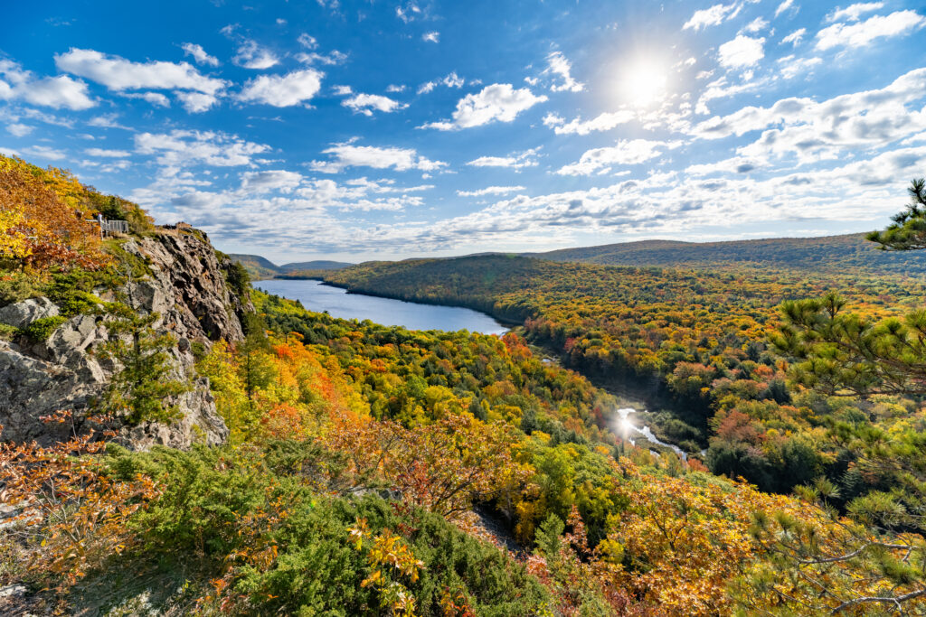 Landscape photo of Porcupine Mountains fall foliage in Michigan by True North Photo